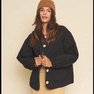 Whimsy + Row Liam Quilted Jacket in Black Small